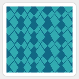 Geometric Diamonds Design (Blue-Teal) Sticker